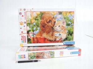 Clementoni CLE puzzle 104 maxi SuperKolor Cute friends 25763 1