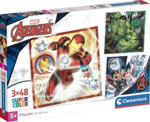Clementoni Puzzle Super Color The Avengers 3 x 48 elementów 1