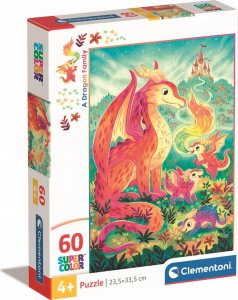 Clementoni CLE puzzle 60 maxi SuperKolor ADragon family 26600 1