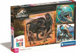 Clementoni Puzzle Super Color Jurassic World 3 x 48 elementów 1