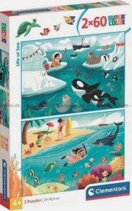 Clementoni Clementoni Puzzle 2x60el SuperColor Life at Sea 24817 1