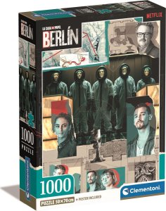 Clementoni Puzzle Compact Netflix Dom z papieru Berlin 1000 elementów 1