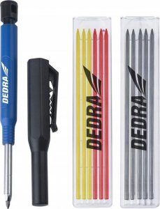 Dedra Ołówek automatycz. z rysikami 1+12szt, 6xczar.3xżółty,3xczer 2