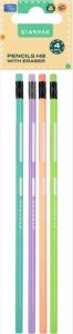 Starpak OLOWEK Z GUM HB TRJ PASTEL STK PBH OP4 36/432 3
