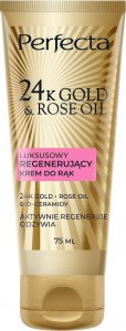 Perfecta Perfecta 24K Gold & Rose Oil luksusowy regenerujący krem do rąk 75ml 1