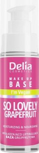 Delia Delia Vegan Make Up Base wegańska baza nawilżająco-odżywcza So Lovely Grapefruit 30ml 1