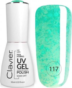 Clavier Luxury lakier hybrydowy z drobinkami holograficznymi 117 Summer Paradise 10ml 1