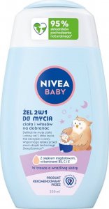 Nivea Nivea Baby żel 2w1 do mycia ciała i włosów na dobranoc 200ml 1