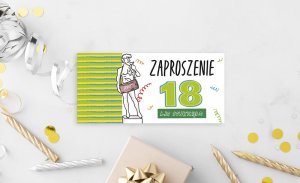HENRY Zaproszenie Urodziny 18 - Chłopak (5szt) 2