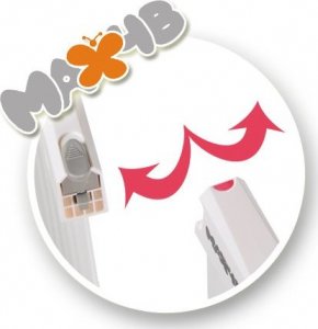 Max4b Bramka barierka ochronna zabezpieczająca drzwi schody HANKSKIDS rozporowa 75-82cm - biała 11