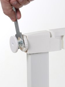 Max4b Bramka barierka ochronna zabezpieczająca drzwi schody HANKSKIDS rozporowa 75-82cm - biała 7