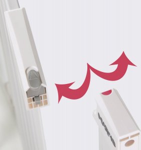 Max4b Bramka barierka ochronna zabezpieczająca drzwi schody HANKSKIDS rozporowa 75-82cm - biała 9