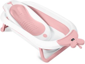 Ricokids Wanienka dla niemowląt z termometrem RK-282 biało-różowa 2