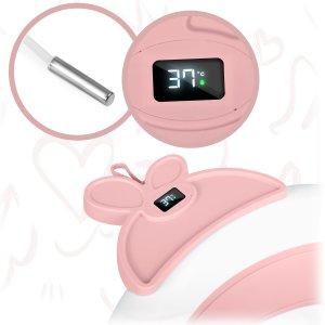 Ricokids Wanienka dla niemowląt z termometrem RK-282 biało-różowa 3