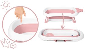 Ricokids Wanienka dla niemowląt z termometrem RK-282 biało-różowa 5
