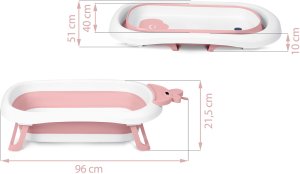 Ricokids Wanienka dla niemowląt z termometrem RK-282 biało-różowa 7