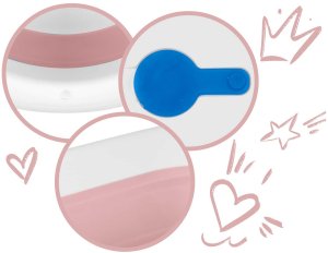 Ricokids Wanienka dla niemowląt z termometrem RK-282 biało-różowa 9