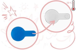 Ricokids Wanienka dla niemowląt z termometrem RK-282 biało-różowa 13