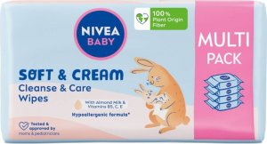 Nivea Baby Soft&Cream chusteczki biodegradowalne 4x57szt 1