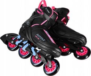 Rolki Nils Extreme Armour NA22151 rekreacyjne czarno-różowe r. 41 3