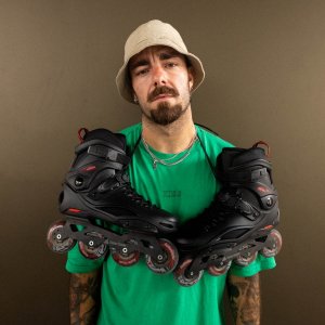 Rolki Rollerblade Rolki Rollerblade RB 80 Black Red 44,5 10