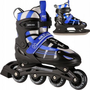 Rolki Nils Extreme NH18366A z wymienną płozą regulowane czarno-niebieskie r. 39-42 10