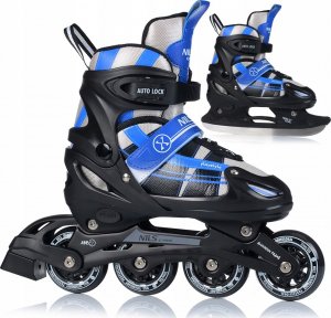 Rolki Nils Extreme NH18366A z wymienną płozą regulowane czarno-niebieskie r. 39-42 12