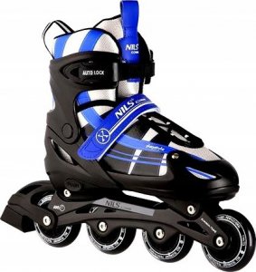 Rolki Nils Extreme NH18366A z wymienną płozą regulowane czarno-niebieskie r. 39-42 22