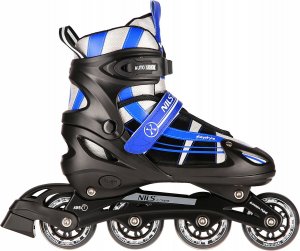 Rolki Nils Extreme NH18366A z wymienną płozą regulowane czarno-niebieskie r. 39-42 1