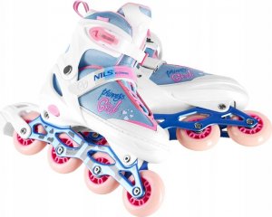 Rolki Nils Extreme NA18168A rekreacyjne regulowane białe r. 35-38 7