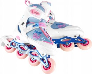 Rolki Nils Extreme NA18168A rekreacyjne regulowane białe r. 31-34 7