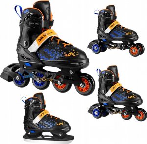 Rolki Nils Extreme NH18190A z wymienną płozą regulowane czarne r. 39-43 12