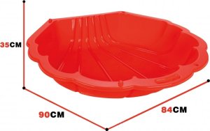 Woopie Piaskownica Basen Muszelka Czerwona 3w1 Suchy Basen 1 szt. 2