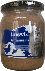 TRITON Leopold Karma mięsna z kurczakiem dla kotów 500g (Słoik) 1