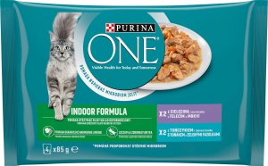 PURINA NESTLE PURINA One Indoor Tuńczyk, Cielęcina - mokra karma dla kota - 4x85 g 2