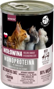 Pet Republic PetRepublic karma monoproteinowa wołowa dla kota, kawałki w sosie 400g 1