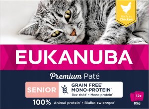 EUKANUBA Eukanuba Euk Cat Senior Chicken Pate Mono 12x85g 1