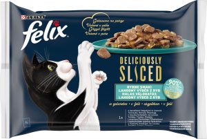 PURINA NESTLE FELIX Deliciously Sliced Rybne Smaki - mokra karma dla kota - 4x 80 g 1