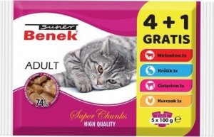 Super Benek Adult - mokra karma dla kota - 4+1 100 g GRATIS! 1