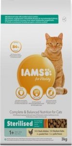 EUKANUBA IAMS for Vitality Sterilised ze świeżym kurczakiem 3 kg kot 1