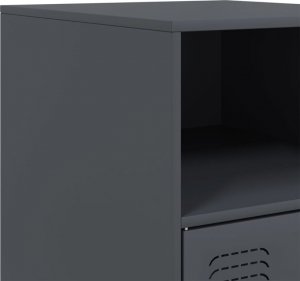 vidaXL Szafki nocne, 2 szt., antracytowe, 34,5x39x62 cm, stal 11