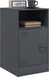 vidaXL Szafki nocne, 2 szt., antracytowe, 34,5x39x62 cm, stal 3