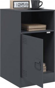 vidaXL Szafki nocne, 2 szt., antracytowe, 34,5x39x62 cm, stal 4