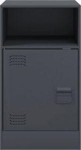 vidaXL Szafki nocne, 2 szt., antracytowe, 34,5x39x62 cm, stal 5