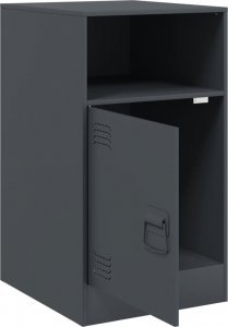 vidaXL Szafki nocne, 2 szt., antracytowe, 34,5x39x62 cm, stal 6