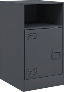 vidaXL Szafki nocne, 2 szt., antracytowe, 34,5x39x62 cm, stal 7