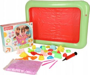 KIK Piasek kinetyczny w pudełku 1kg piaskownica 27el. 11