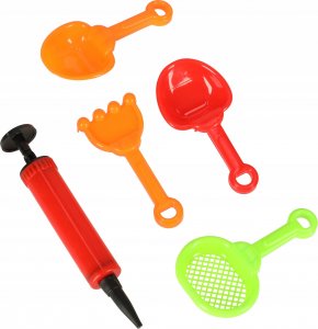 KIK Piasek kinetyczny w pudełku 1kg piaskownica 27el. 6