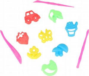 KIK Piasek kinetyczny w pudełku 1kg piaskownica 27el. 8