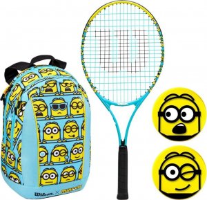 Wilson Rakieta do tenisa ziemnego Wilson Minions 2.0 Junior Kit 25 z plecakiem 3 7/8 niebiesko-żółta WR097510F 1
